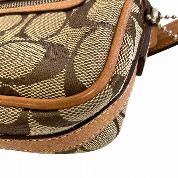 Coach Coach Coach Signature Canvas Leather Shoulder Bag Canvas Shoulder Bag 6616 DUTY FREE for USA Size ONE SIZE - 6 Thumbnail