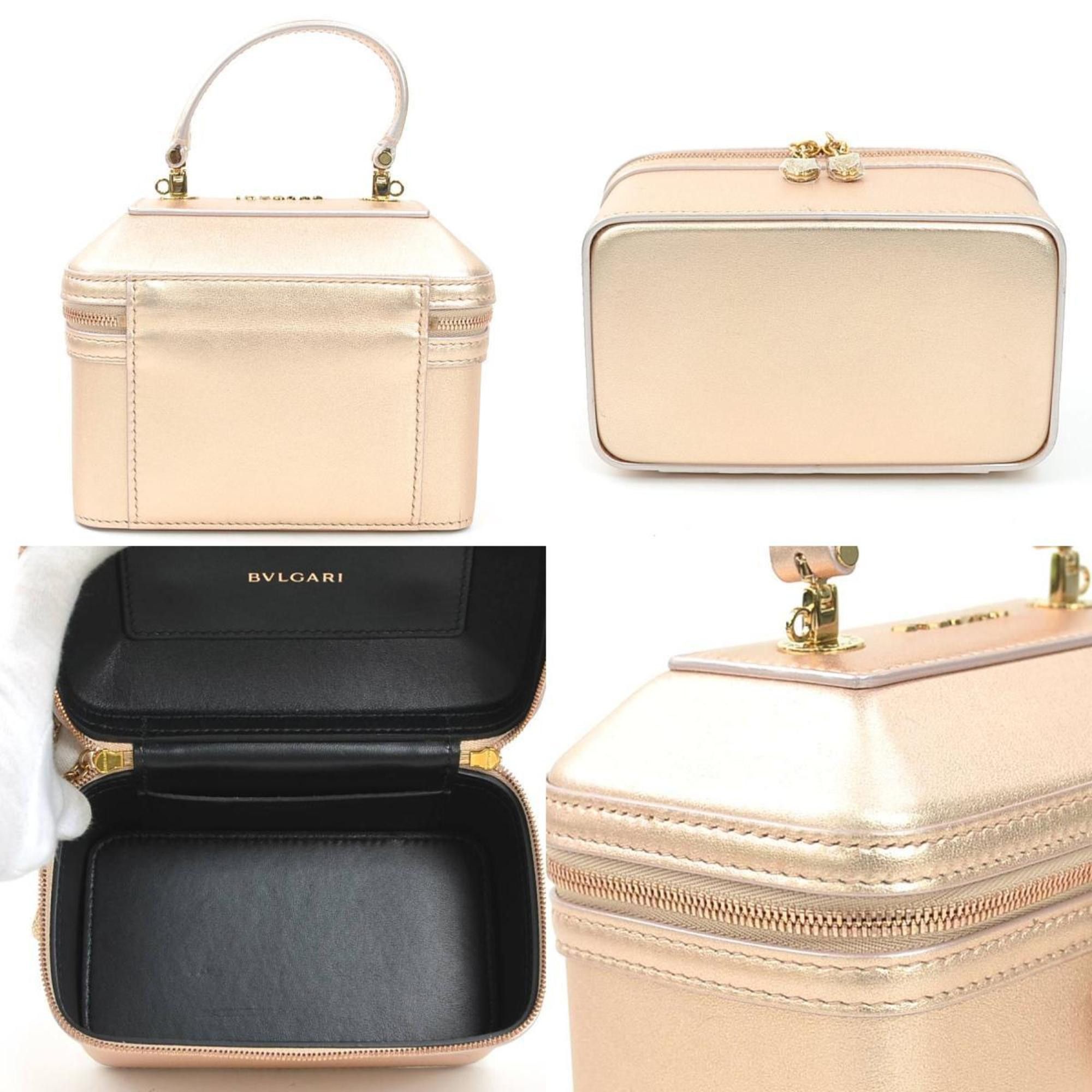 Bvlgari BVLGARI Serpenti Leather Shoulder Bag in Metallic Pink Beige, Women's, r10697a Size ONE SIZE - 3 Thumbnail