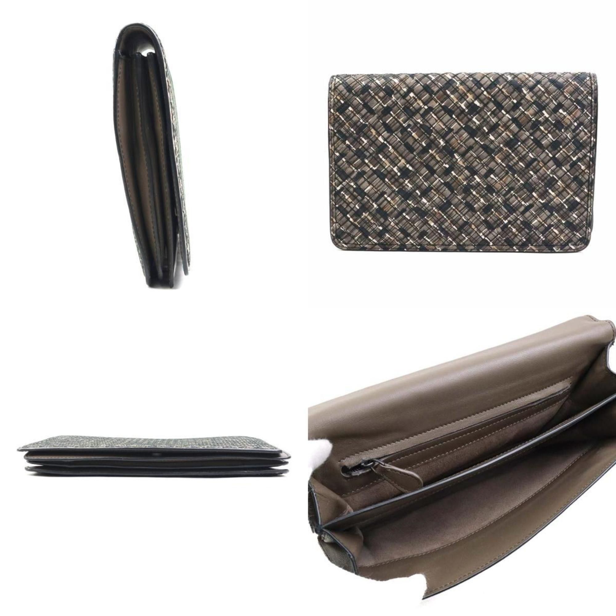 Bottega Veneta Bottega Veneta clutch bag in intrecciato leather black and brown for men women, r10694a Size ONE SIZE - 2 Thumbnail