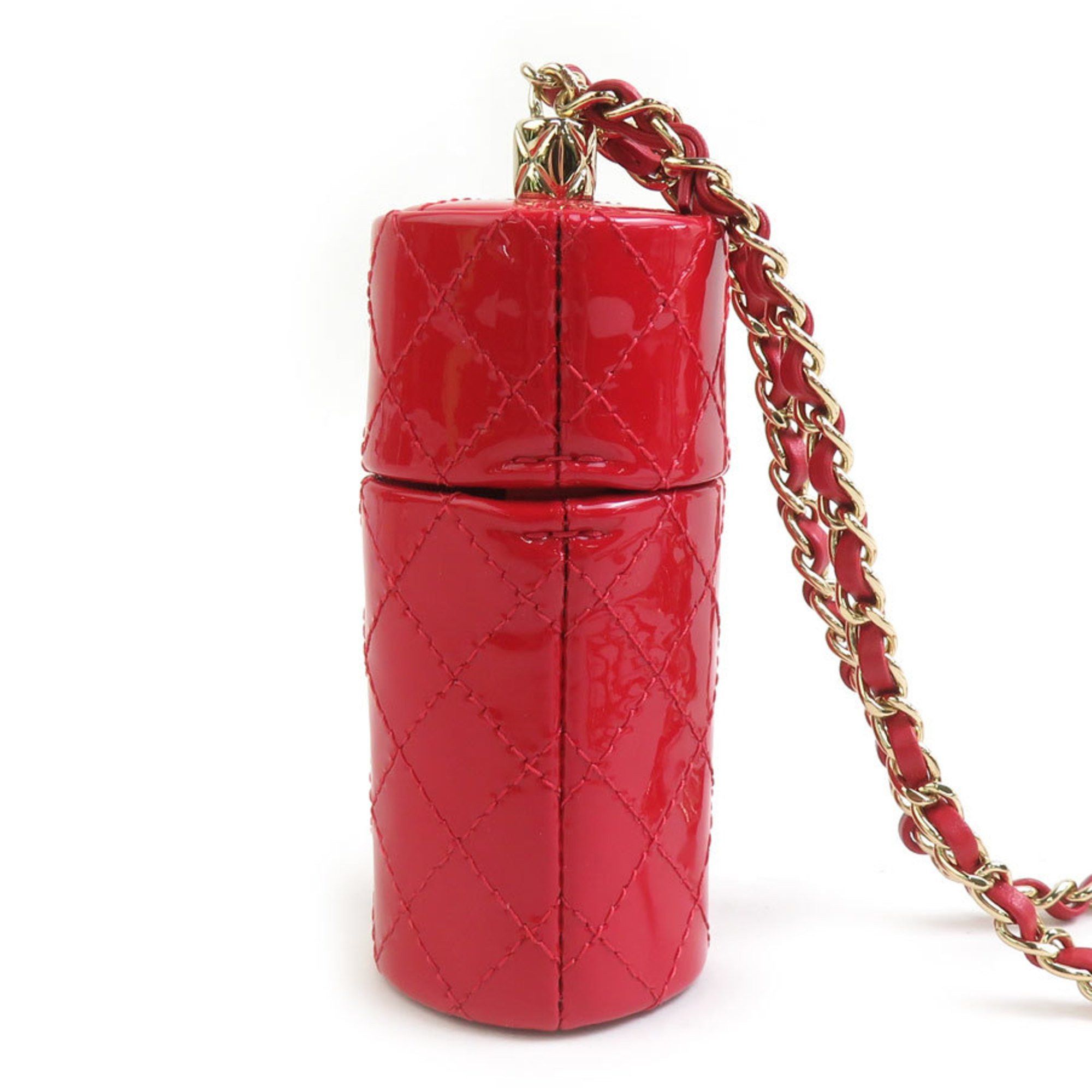 Chanel CHANEL Necklace Lip Case Patent Leather Metal Red Gold Women's e60699a Size ONE SIZE - 3 Thumbnail