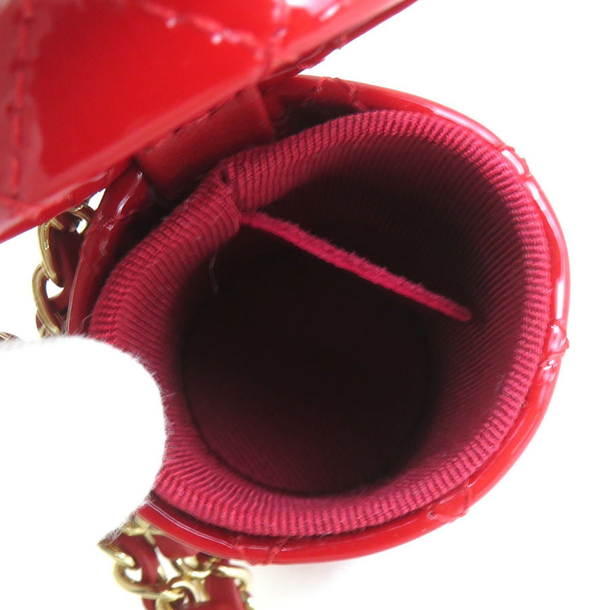 Chanel CHANEL Necklace Lip Case Patent Leather Metal Red Gold Women's e60699a Size ONE SIZE - 4 Thumbnail