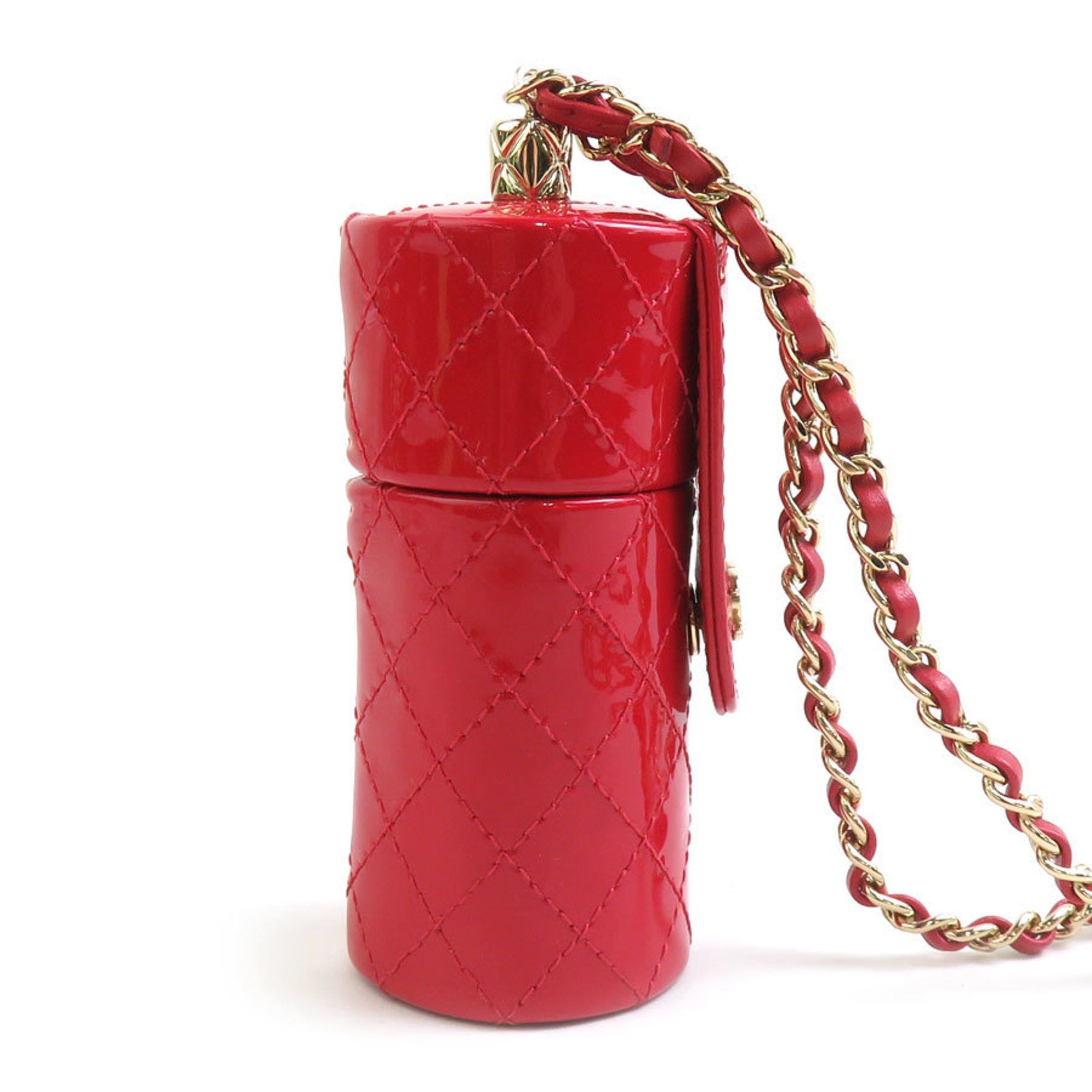 Chanel CHANEL Necklace Lip Case Patent Leather Metal Red Gold Women's e60699a Size ONE SIZE - 2 Thumbnail