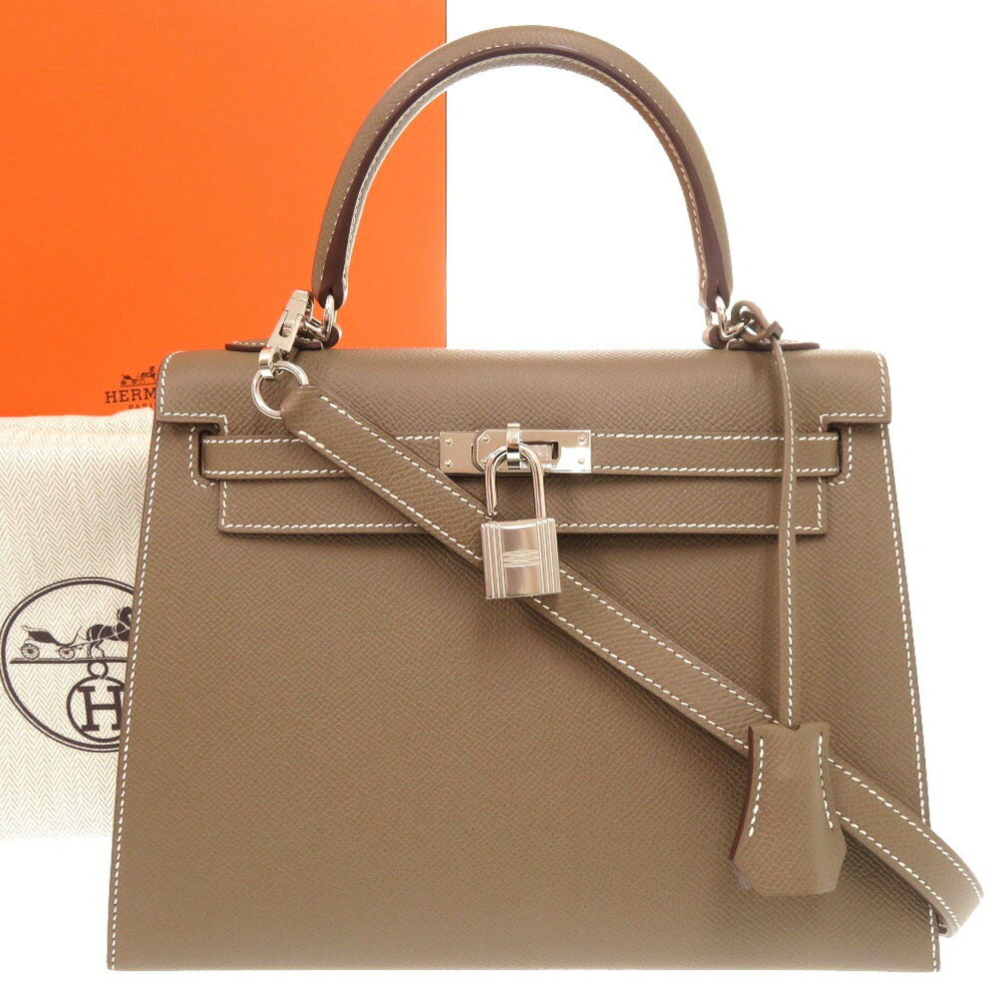 Like new Hermès Kelly 25 handbag, exterior stitching, Epsom