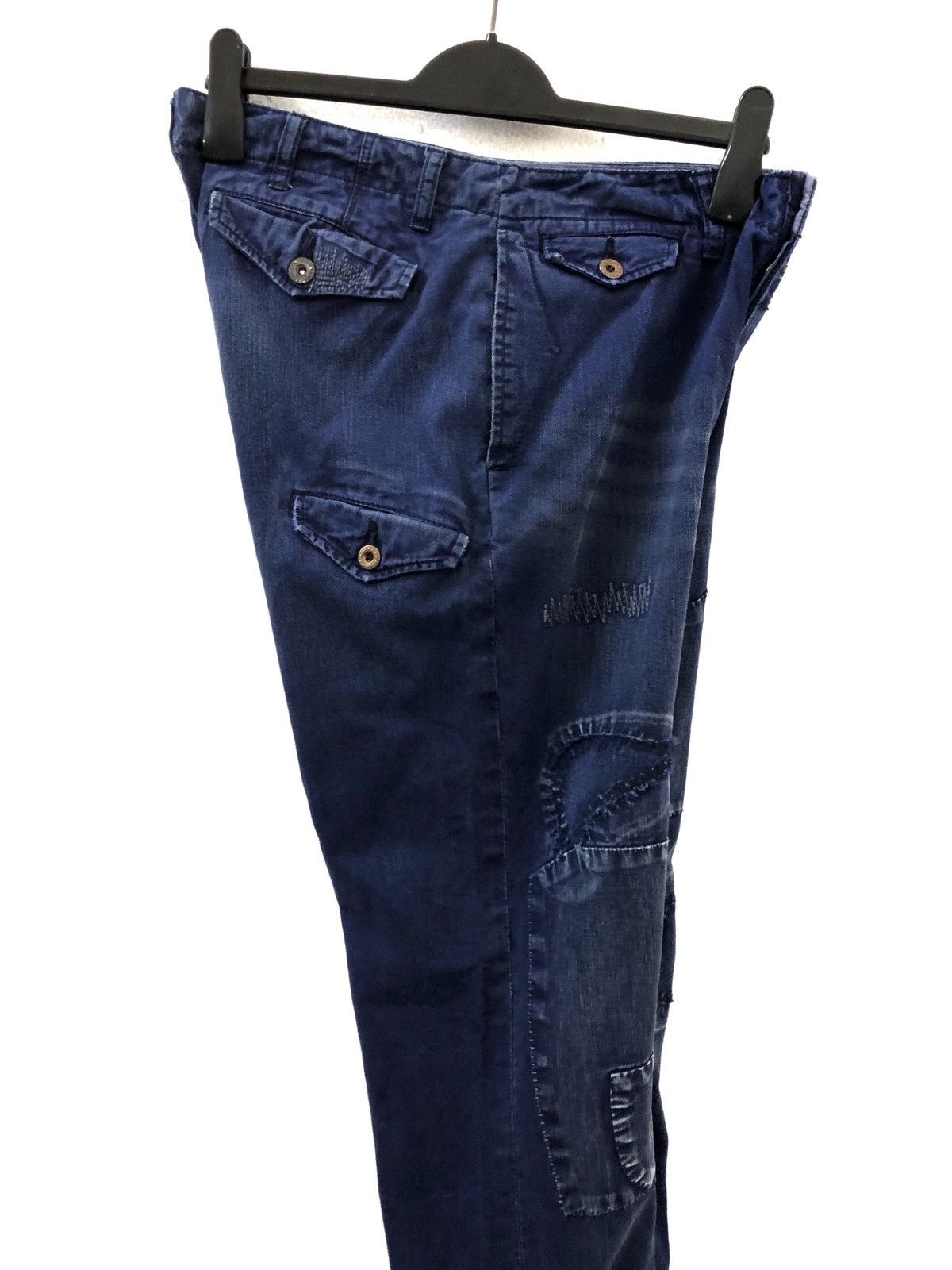 Indigo KU Japan Indigo Patchwork Trouser Pant Size US 31 - 13 Thumbnail