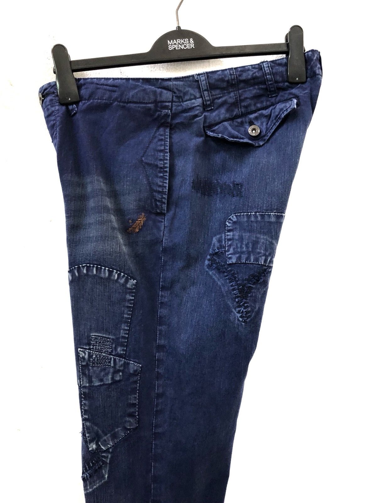 Indigo KU Japan Indigo Patchwork Trouser Pant Size US 31 - 11 Thumbnail