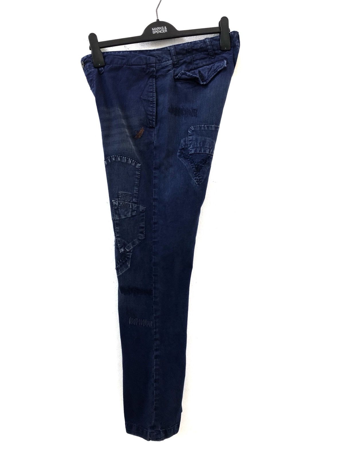 Indigo KU Japan Indigo Patchwork Trouser Pant Size US 31 - 10 Thumbnail