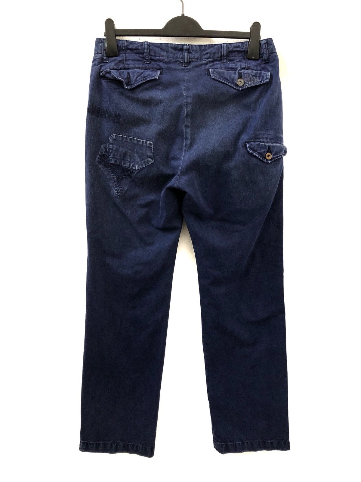 Indigo KU Japan Indigo Patchwork Trouser Pant Size US 31 - 8 Thumbnail