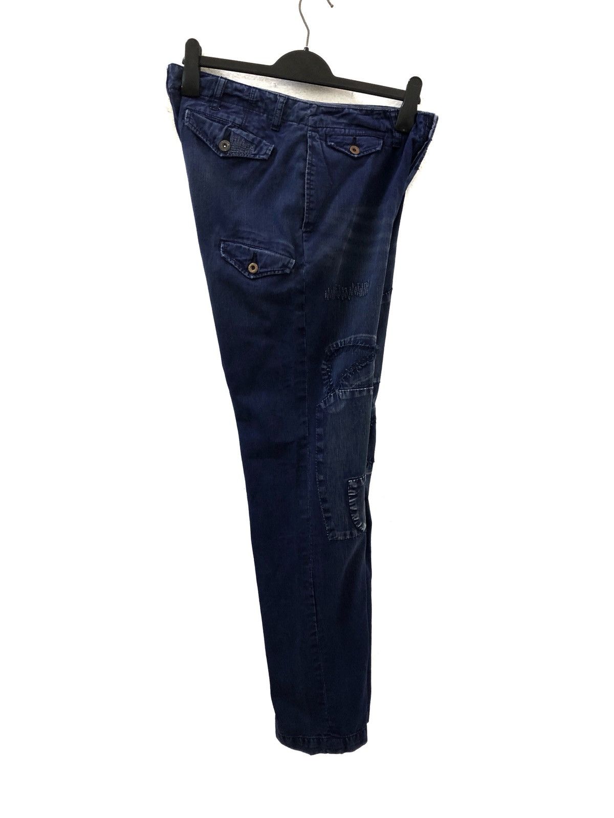 Indigo KU Japan Indigo Patchwork Trouser Pant Size US 31 - 12 Thumbnail