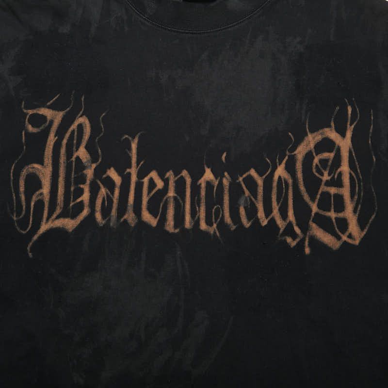Balenciaga Balenciaga Balenciaga Heavy Metal Logo Cotton Long Sleeve T-shirt Cotton T-Shirts DUTY FREE for USA Size ONE SIZE - 4 Thumbnail