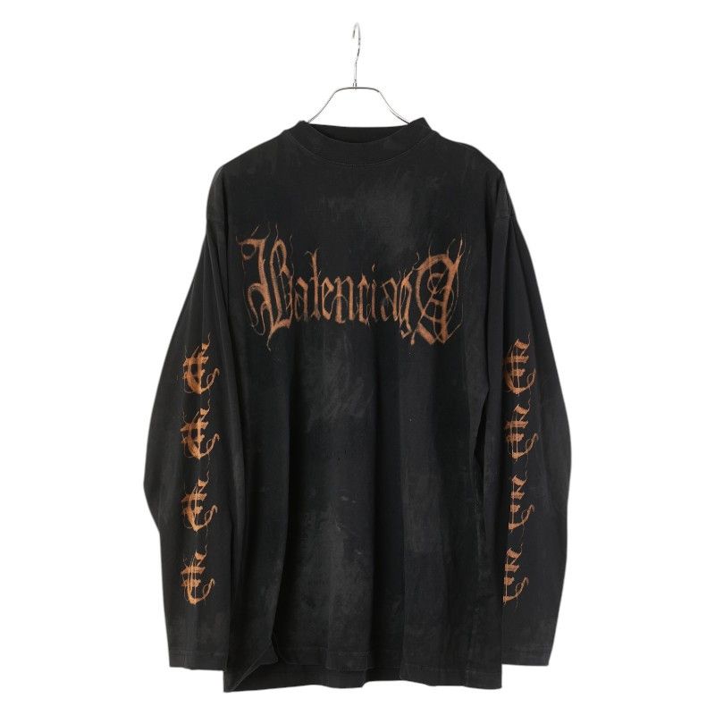 Balenciaga Balenciaga Balenciaga Heavy Metal Logo Cotton Long Sleeve T-shirt Cotton T-Shirts DUTY FREE for USA Size ONE SIZE - 2 Thumbnail