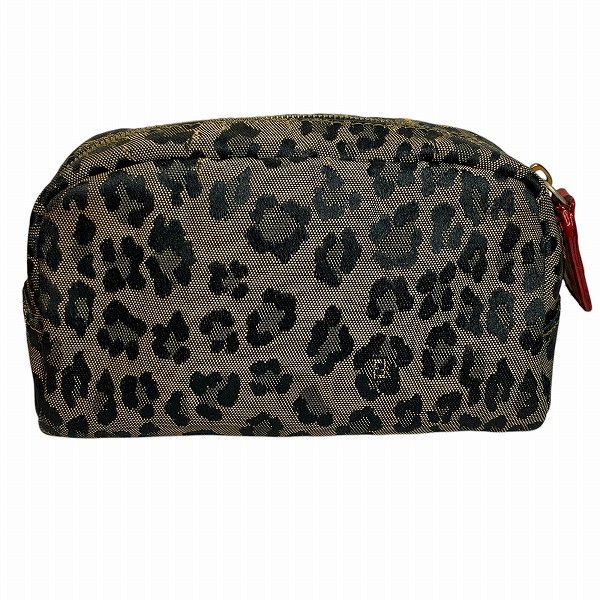 Fendi Fendi Fendi Leopard Canvas Pouch Canvas Other Size ONE SIZE - 2 Thumbnail