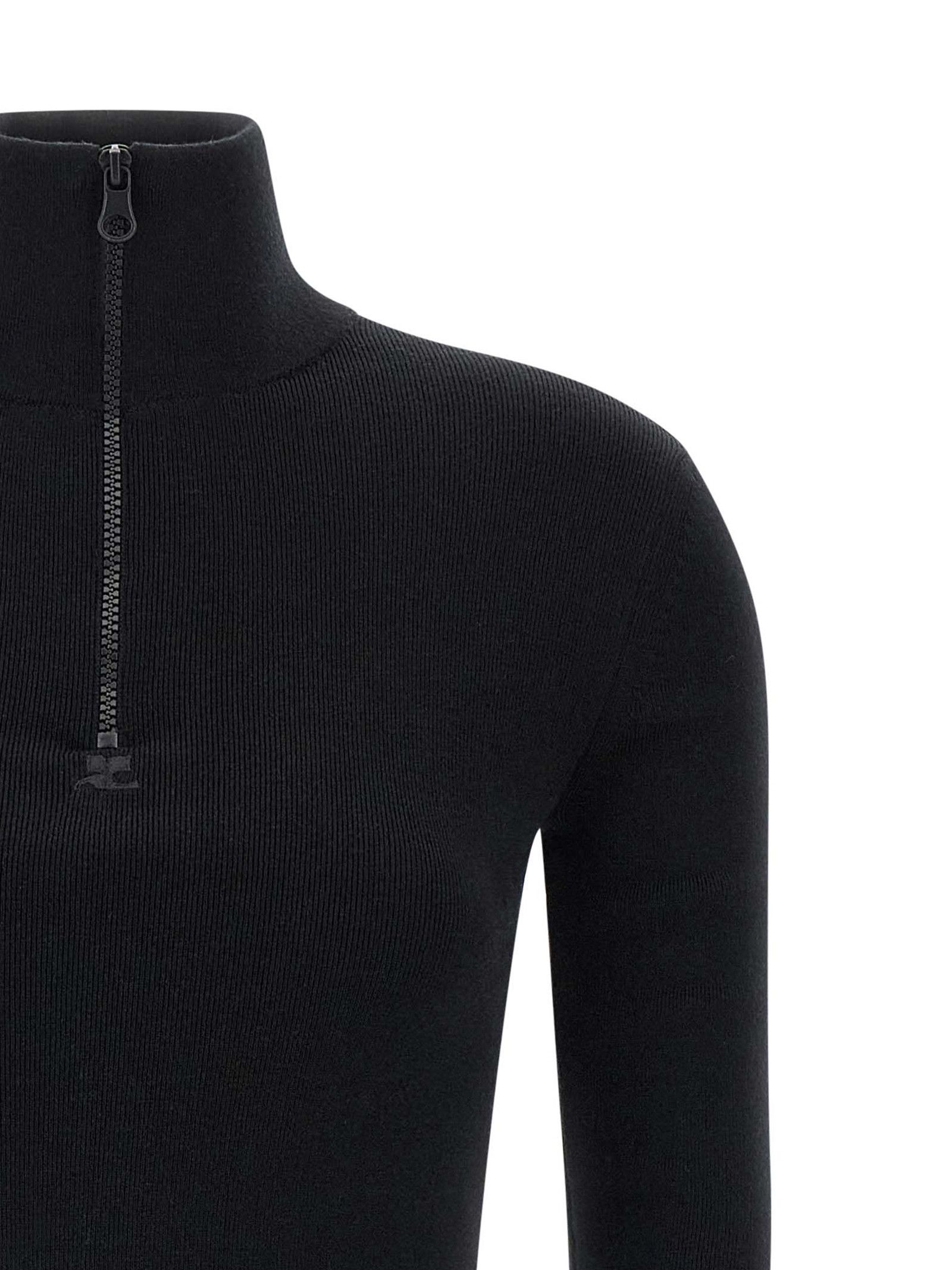 Courreges Wool Knit Dress Size XS / US 0-2 / IT 36-38 - 3 Thumbnail