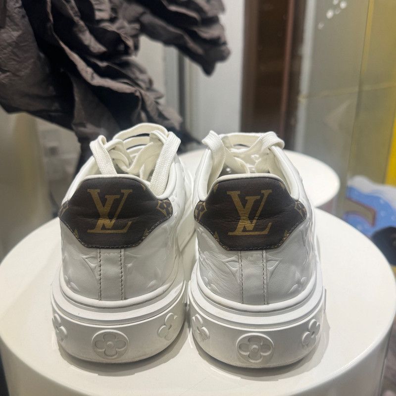 Louis Vuitton Louis Vuitton White Leather Low-Top Sneakers 0079 Size US 8 / IT 38 - 3 Thumbnail