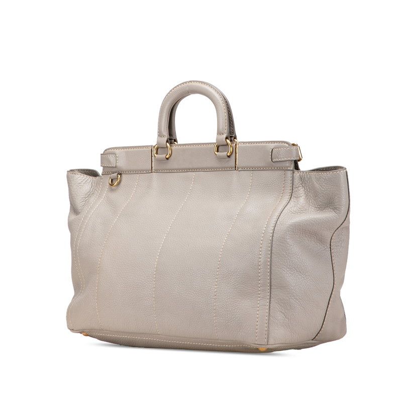 Prada Prada Prada Logo Leather 2way Handbag Leather Shoulder Bag Size ONE SIZE - 2 Thumbnail
