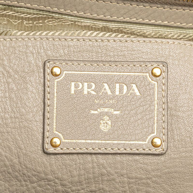 Prada Prada Prada Logo Leather 2way Handbag Leather Shoulder Bag Size ONE SIZE - 7 Thumbnail