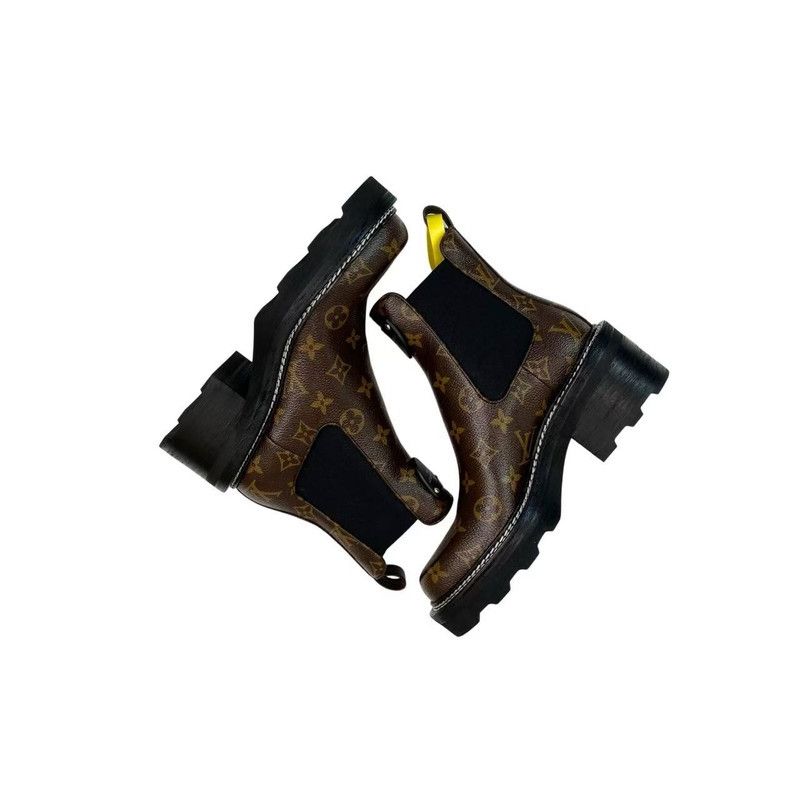 Louis Vuitton Louis Vuitton Beaubourg Chelsea Boots for Women 0079 Size US 8 / IT 38 - 4 Thumbnail
