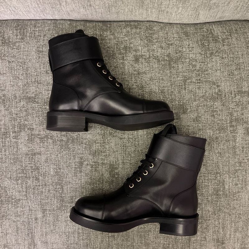 Louis Vuitton Louis Vuitton Wonderland Black Leather Martin Boots 0079 Size US 8 / IT 38 - 2 Thumbnail