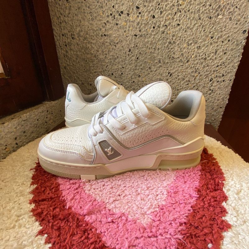 Louis Vuitton Louis Vuitton White Trainer Low-Top Sneakers 0079 Size US 8 / IT 38 - 4 Thumbnail