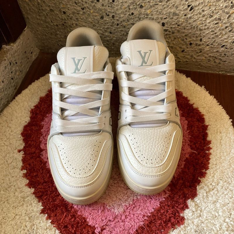 Louis Vuitton Louis Vuitton White Trainer Low-Top Sneakers 0079 Size US 8 / IT 38 - 2 Thumbnail