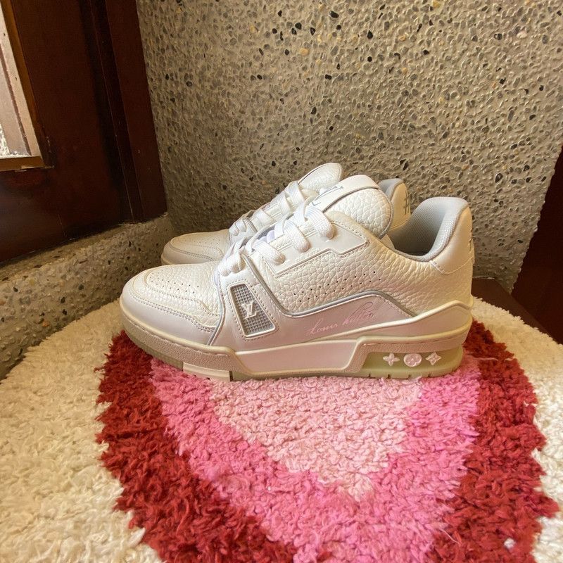 Louis Vuitton Louis Vuitton White Trainer Low-Top Sneakers 0079 Size US 8 / IT 38 - 3 Thumbnail