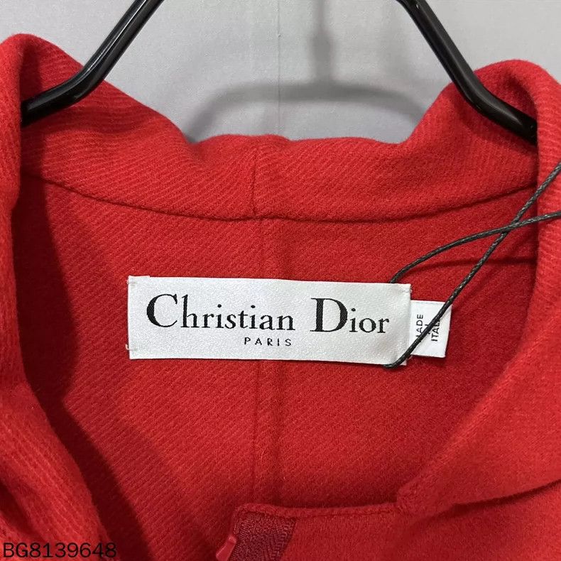 Dior Red Zip Buckle Hooded Cape Coat Dior Size M / US 6-8 / IT 42-44 - 4 Thumbnail