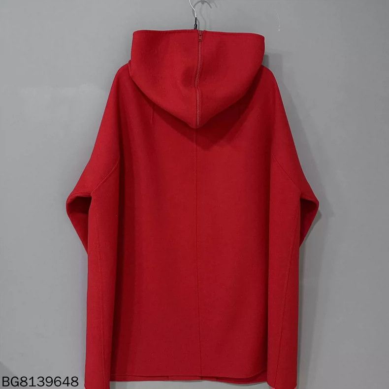 Dior Red Zip Buckle Hooded Cape Coat Dior Size M / US 6-8 / IT 42-44 - 3 Thumbnail