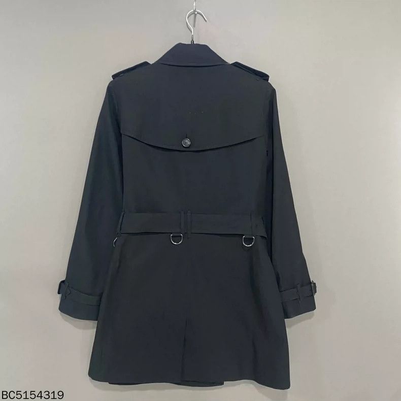 Burberry Burberry Black Plaid Mid-Length Trench Coat Size M / US 6-8 / IT 42-44 - 3 Thumbnail