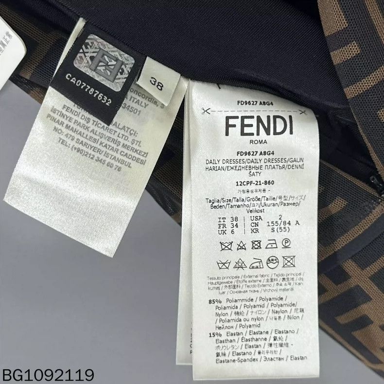 Fendi Fendi Monogram Mesh Short Sleeve Dress Size M / US 6-8 / IT 42-44 - 5 Thumbnail