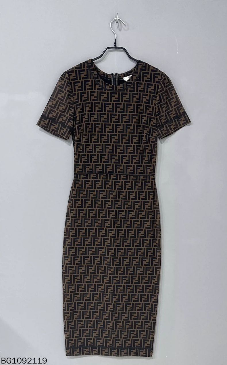 Fendi Fendi Monogram Mesh Short Sleeve Dress Size M / US 6-8 / IT 42-44 - 2 Thumbnail