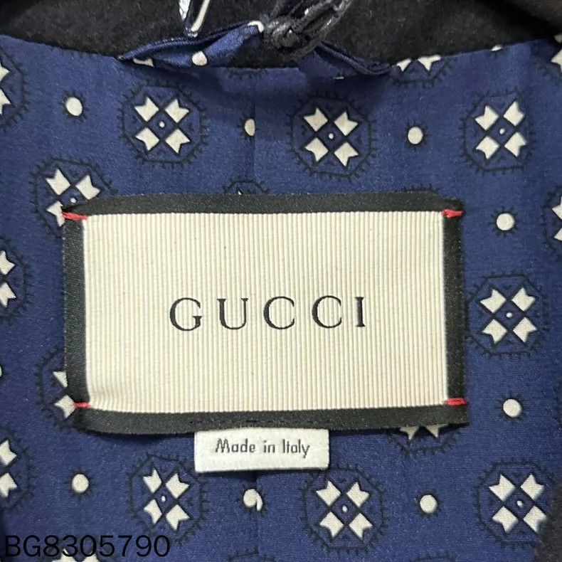 Gucci Gucci Contrast Stripe Pearl Button Wool Coat Size M / US 6-8 / IT 42-44 - 4 Thumbnail