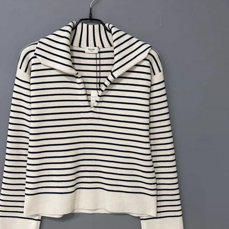 Celine Celine Striped Navy Style Sweater Size XS / US 0-2 / IT 36-38 - 2 Thumbnail