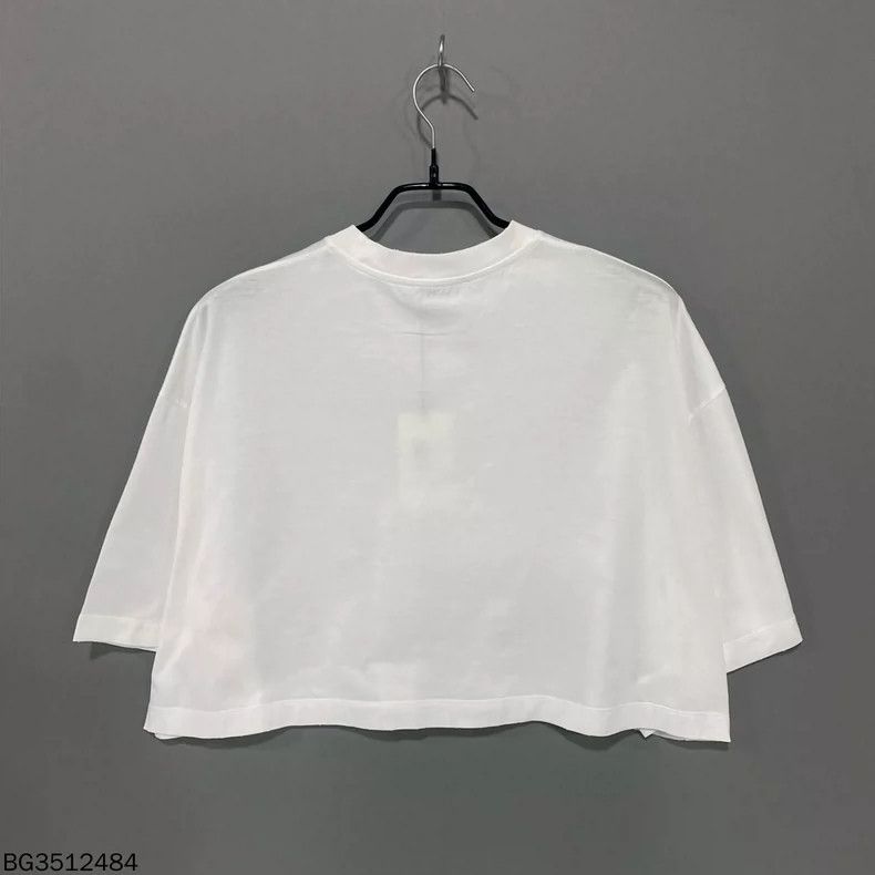 Prada Prada White Triangle Logo Short Sleeve Crop Top Size XS / US 0-2 / IT 36-38 - 3 Thumbnail