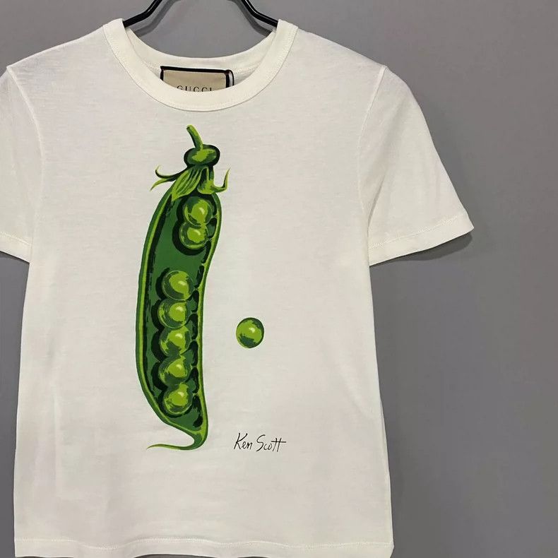 Gucci Gucci Pea Print Short Sleeve T-Shirt Size XS / US 0-2 / IT 36-38 - 2 Thumbnail