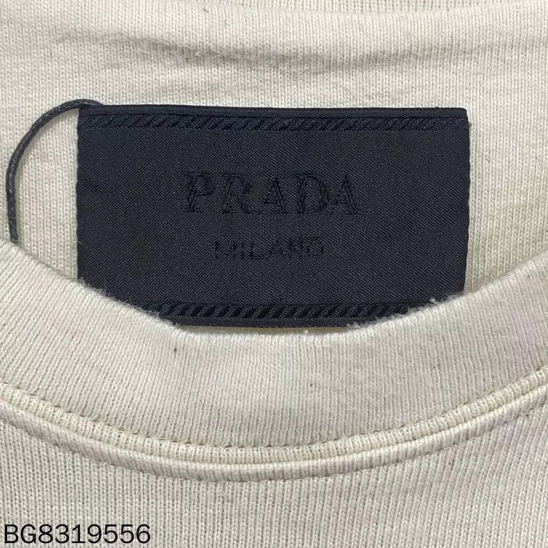 Prada PRADA Gold Triangle Logo Short Sleeve T-shirt Size L / US 10 / IT 46 - 4 Thumbnail