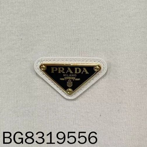 Prada PRADA Gold Triangle Logo Short Sleeve T-shirt Size L / US 10 / IT 46 - 5 Thumbnail