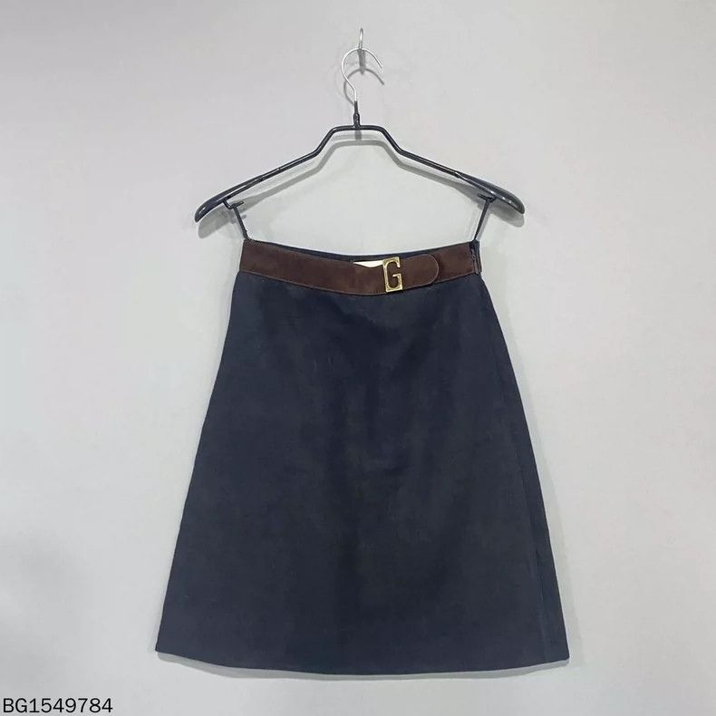 Gucci Gucci Linen Belt Mini Skirt Size 36" / US 14 / IT 50 - 2 Thumbnail
