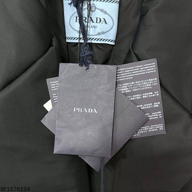 Prada PRADA Long Black Triangle Logo Down Coat Size M / US 6-8 / IT 42-44 - 8 Thumbnail