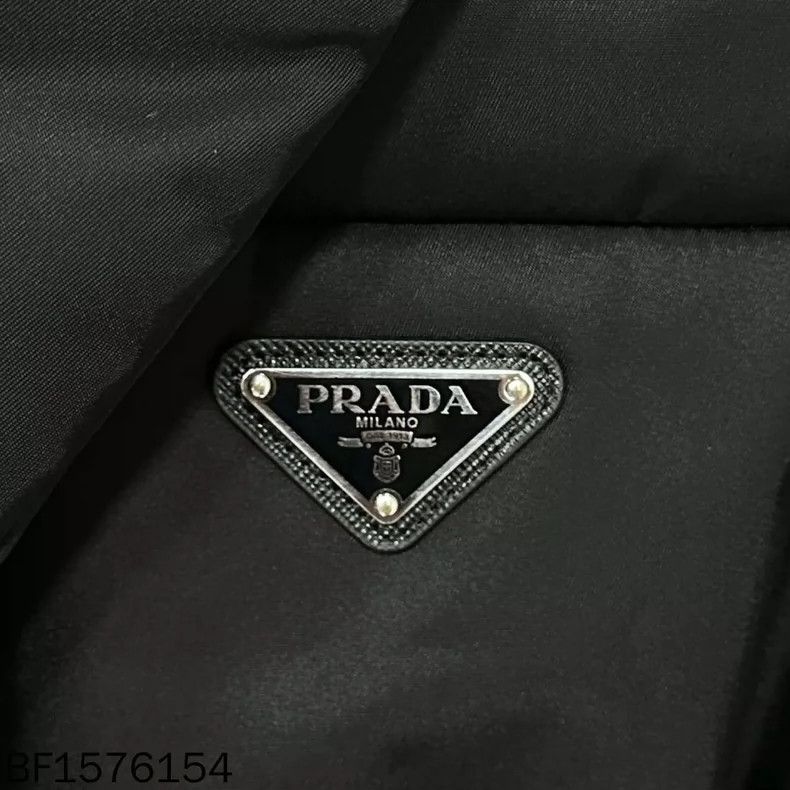 Prada PRADA Long Black Triangle Logo Down Coat Size M / US 6-8 / IT 42-44 - 7 Thumbnail