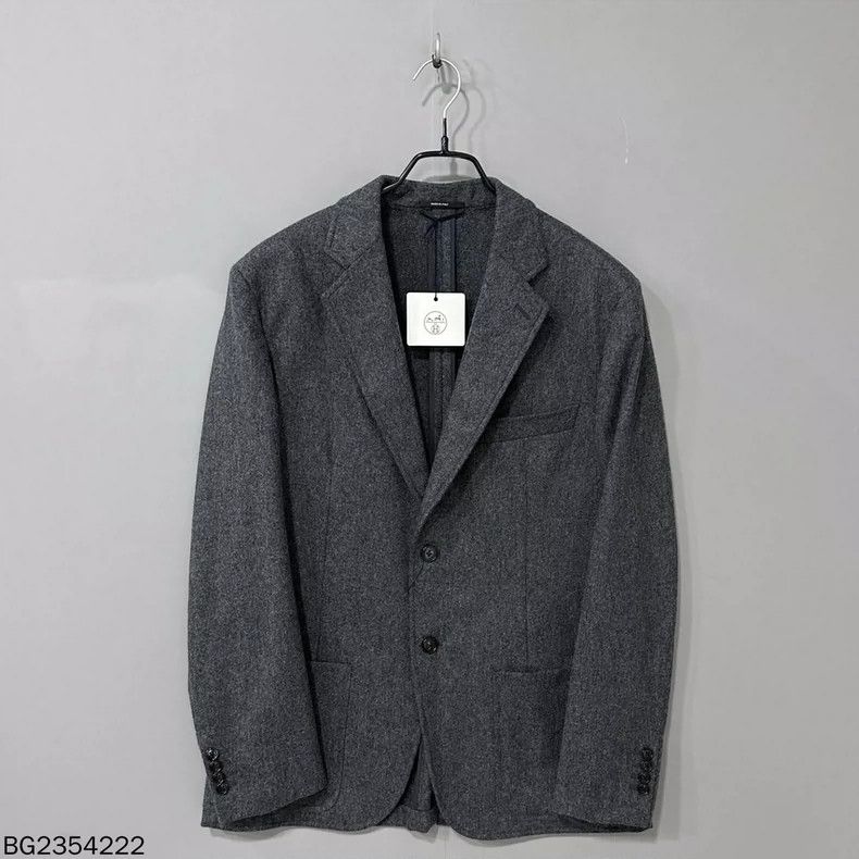 Hermes HERMES Pure Wool Lapel Blazer Size XXL / US 16-18 / IT 52-54 - 2 Thumbnail