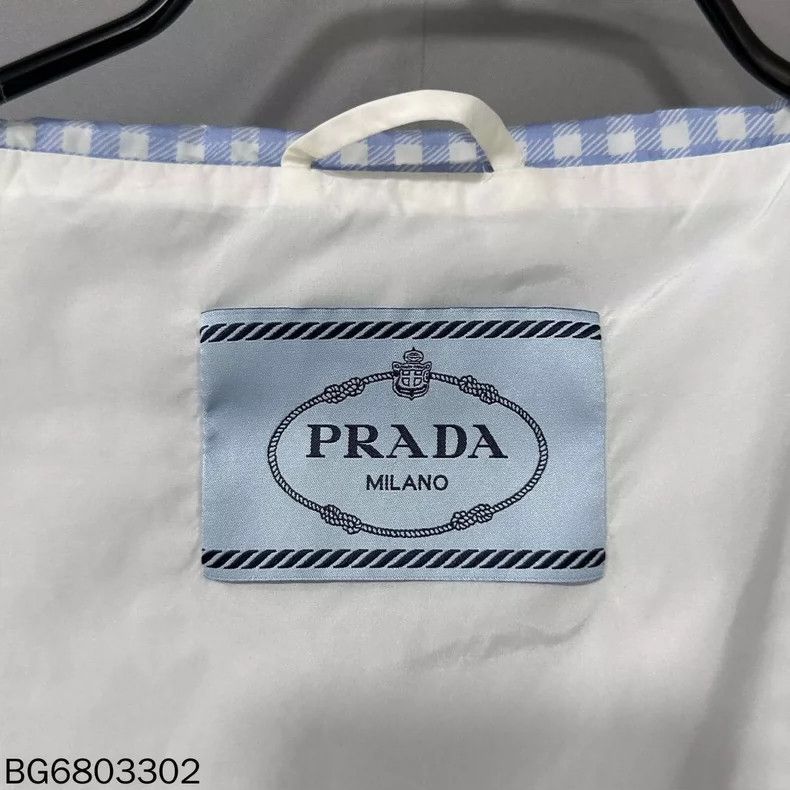 Prada PRADA Blue White Checkered Jacket Size M / US 6-8 / IT 42-44 - 4 Thumbnail