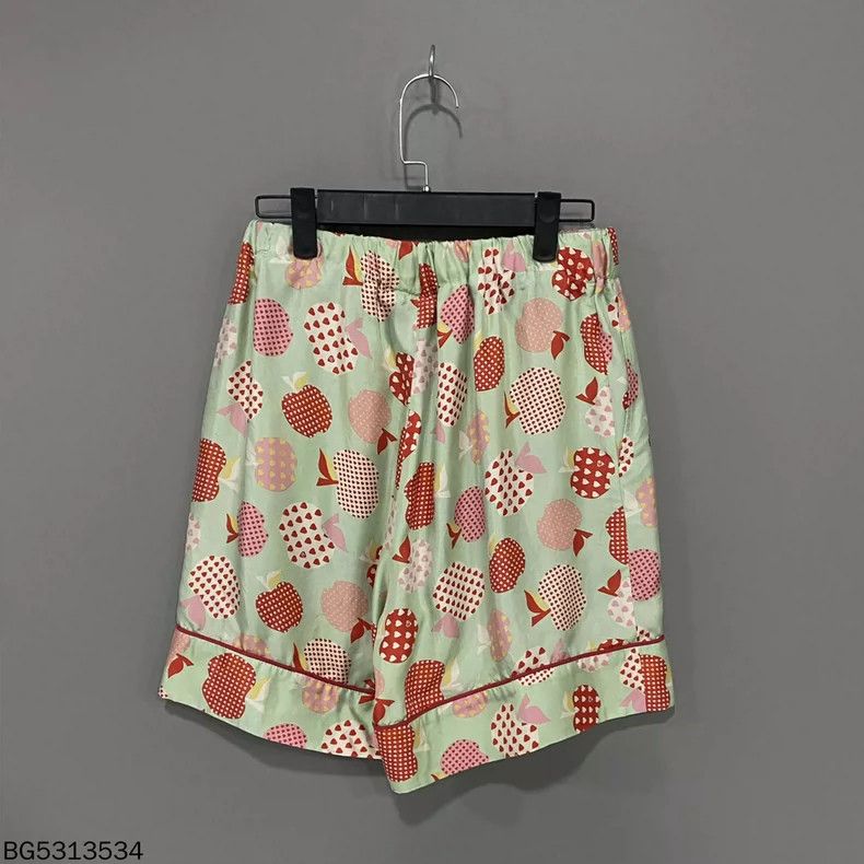 Gucci Gucci Apple Print Silk Shorts Size 36" / US 14 / IT 50 - 3 Thumbnail