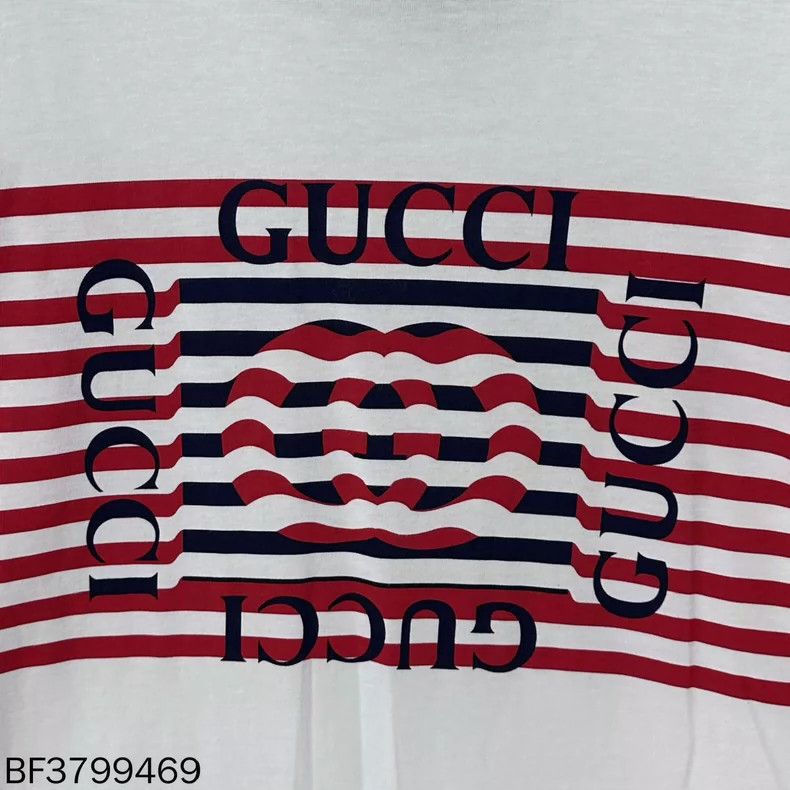 Gucci GUCCI Striped Double G Short Sleeve T-shirt Size S / US 4 / IT 40 - 6 Thumbnail
