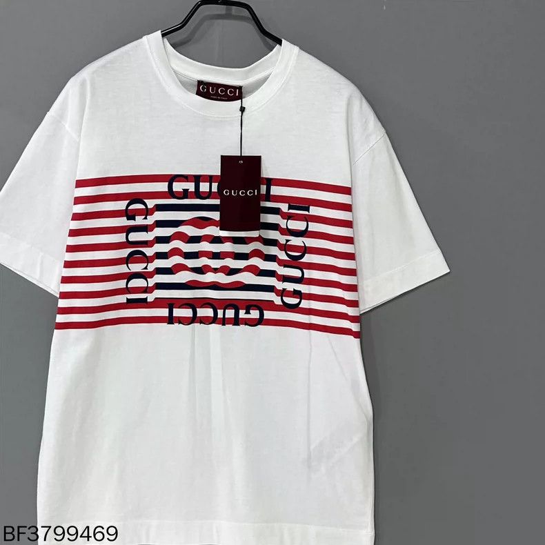 Gucci GUCCI Striped Double G Short Sleeve T-shirt Size S / US 4 / IT 40 - 2 Thumbnail