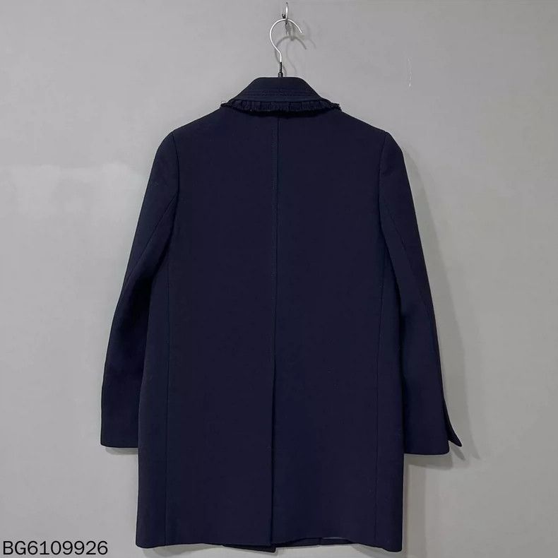Miu Miu MIUMIU Black Wool Long Coat Size M / US 6-8 / IT 42-44 - 3 Thumbnail