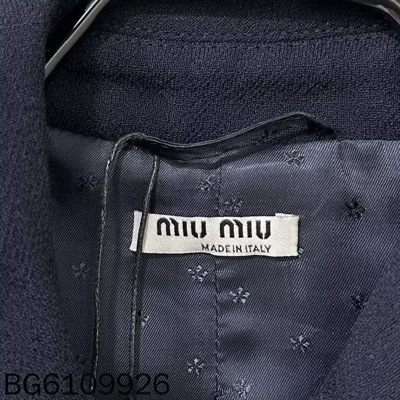 Miu Miu MIUMIU Black Wool Long Coat Size M / US 6-8 / IT 42-44 - 4 Thumbnail