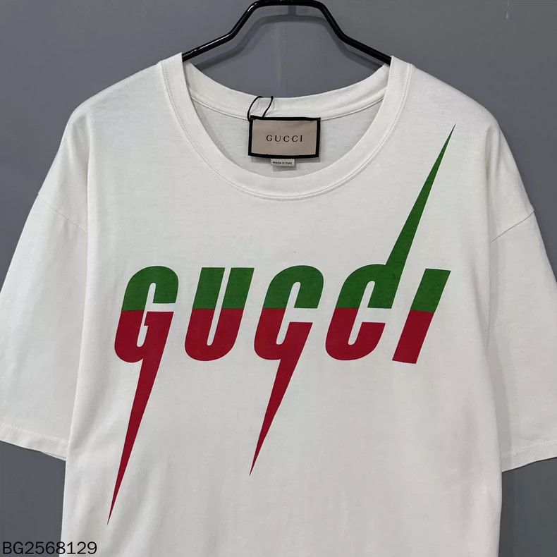 Gucci Gucci Beige Lightning Logo Short Sleeve T-shirt Size XXL / US 16-18 / IT 52-54 - 6 Thumbnail