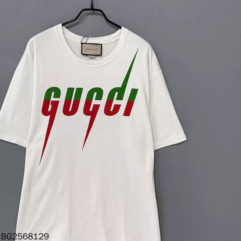 Gucci Gucci Beige Lightning Logo Short Sleeve T-shirt Size XXL / US 16-18 / IT 52-54 - 2 Thumbnail
