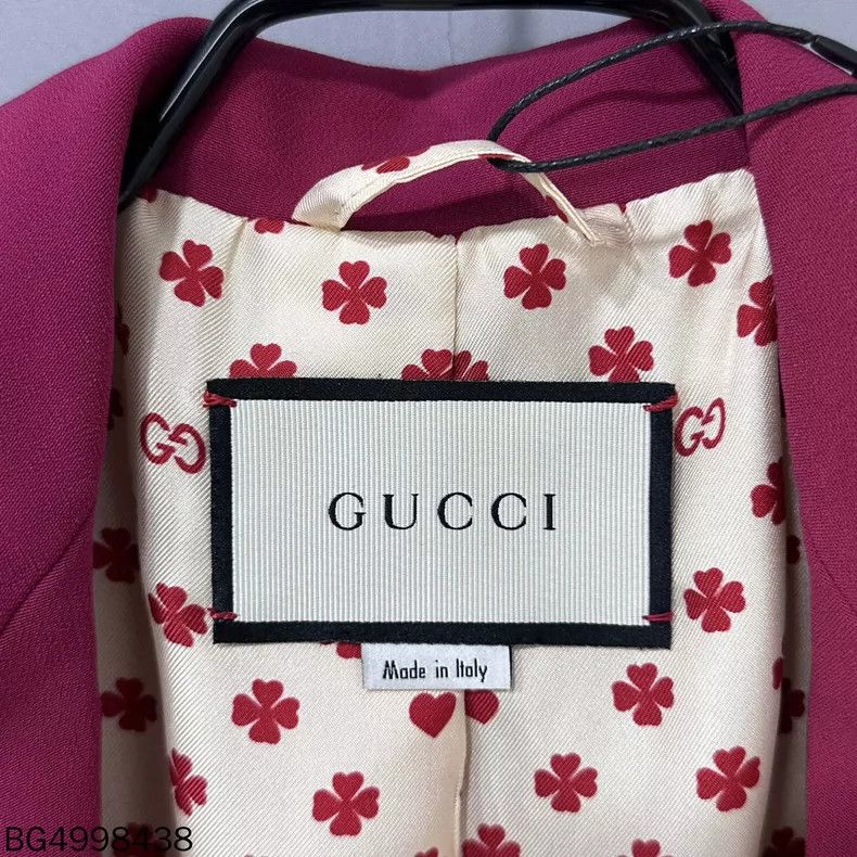 Gucci Gucci Tiger Head Button Purple Blazer Size M / US 6-8 / IT 42-44 - 5 Thumbnail