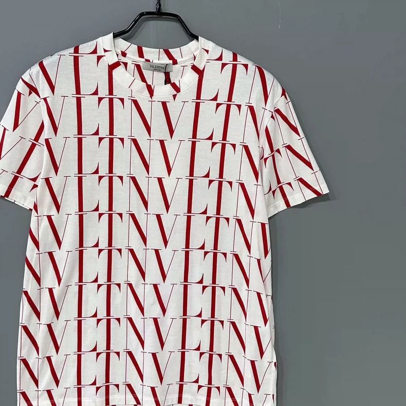 Valentino Valentino Red White Logo Short Sleeve Tee Size S / US 4 / IT 40 - 2 Thumbnail