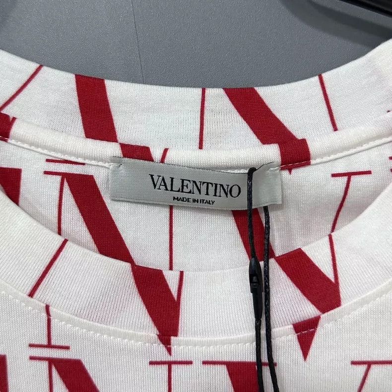 Valentino Valentino Red White Logo Short Sleeve Tee Size S / US 4 / IT 40 - 4 Thumbnail
